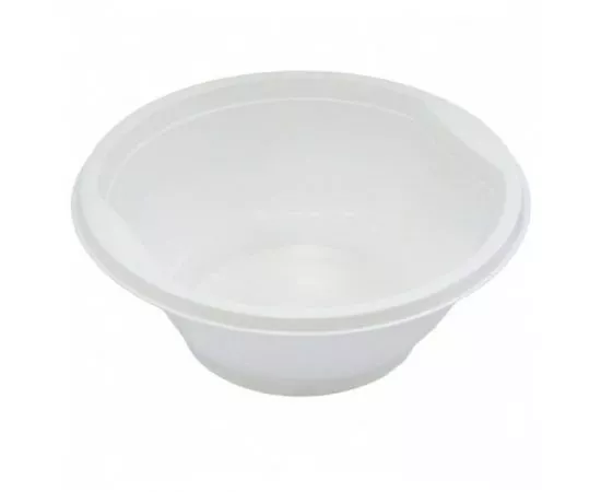 838347 - Одноразовая посуда Миска д/супа 0,6л d=153мм 12шт/уп (цена за уп.) д/хол/гор белая ПП 183300Мистерия (1)