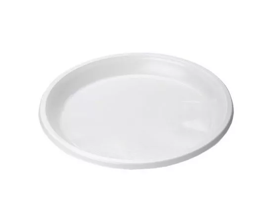 838349 - Одноразовая посуда Тарелка d=167мм 12шт/уп (цена за уп.) белая ПС, 183880А Мистерия (1)
