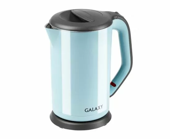 840192 - Чайник электр. Galaxy GL-0330 (диск, 1,7л) Голубой, 2кВт, двойной корпус, нерж.сталь/пластик (1)