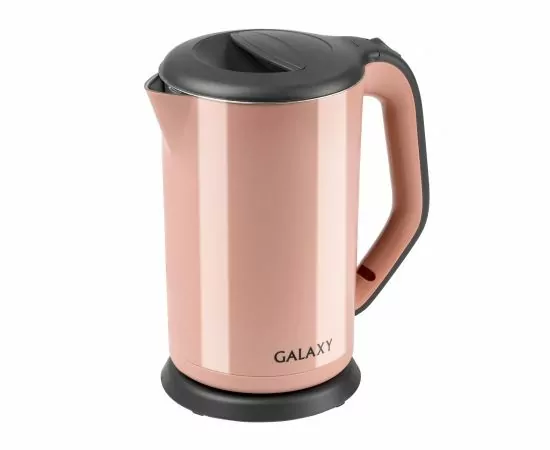840193 - Чайник электр. Galaxy GL-0330 (диск, 1,7л) Розовый, 2кВт, двойной корпус, нерж.сталь/пластик (1)
