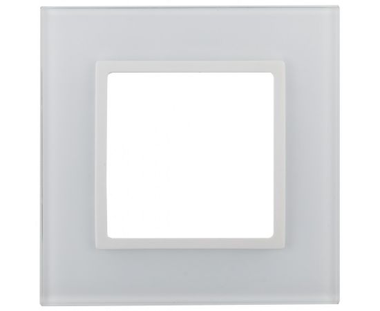 841088 - Эра 14-5101-01 СУ Рамка на 1 пост, стекло, Elegance, белый+бел 9123 (1)