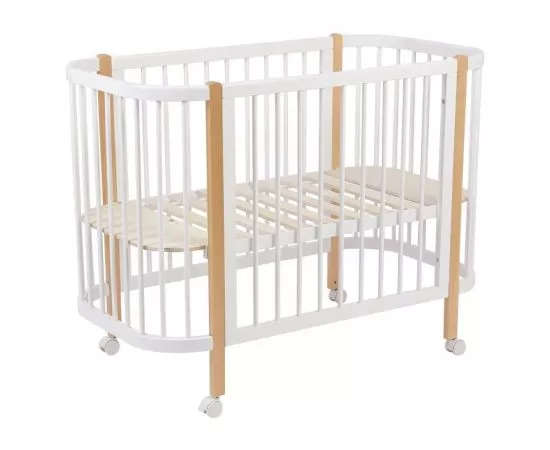835051 - Кровать детская Polini kids Simple 350, белый-натуральный (мест 1) (1)