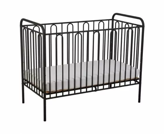 835164 - Кровать детская Polini kids Vintage 110 металлическая, черный матовый (мест 1) (1)