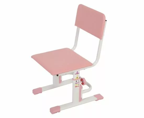 835321 - Стул для школьника регулируемый Polini kids City / Polini kids Smart S, белый-розовый (мест 1) (1)