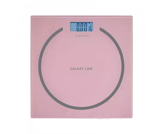 842793 - Весы напольные эл. Galaxy LINE GL-4815 (стекло) 180кг, дел.50г, розовые, ААА*2 (в компл.) (1)