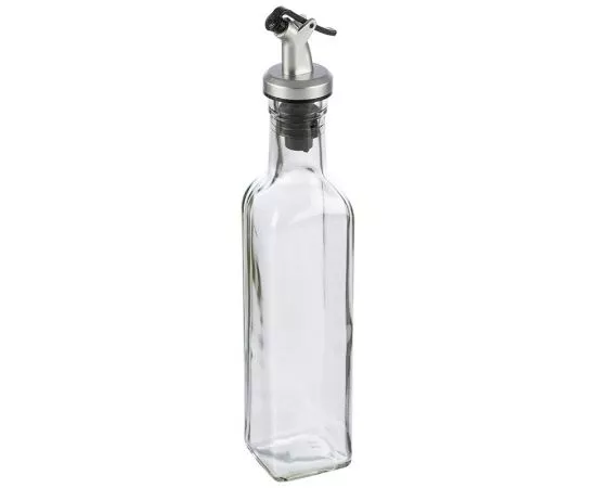 838391 - Бутылка для масла/уксуса 0,28л, с дозатором, стекло, пластик, нерж сталь, 103805 Mallony (1)