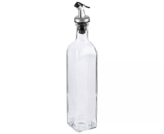 838392 - Бутылка для масла/уксуса 0,5л, с дозатором, стекло, пластик, нерж сталь, 103806 Mallony (1)