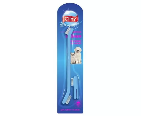842896 - Щетка зубная + массажер для десен для кошек и собак Cliny К103 52418 (1)