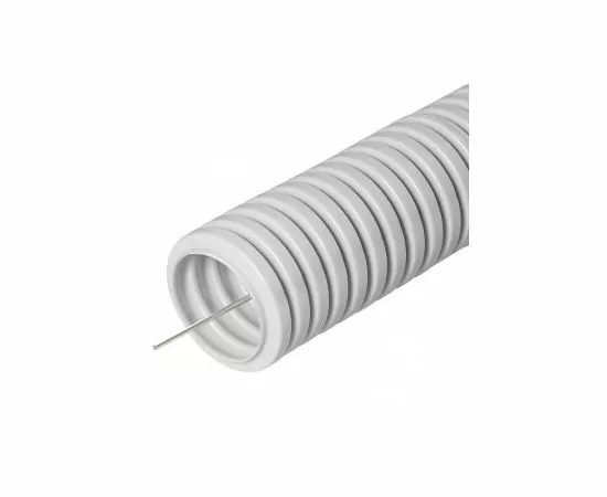 829992 - Урал ПАК труба гофр. ПВХ d25мм легкая, серая, с зондом (уп.10м, цена за 1м) ГФ-0101725-010 (1)