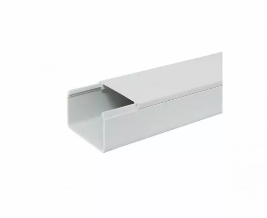 841526 - IDEAL (ИДЕАЛ) кабель-канал ПВХ 40х15(40х16) БЕЛЫЙ, 2-й замок (гофроКОРОБ 40м, цена за 1м) 8771 (1)
