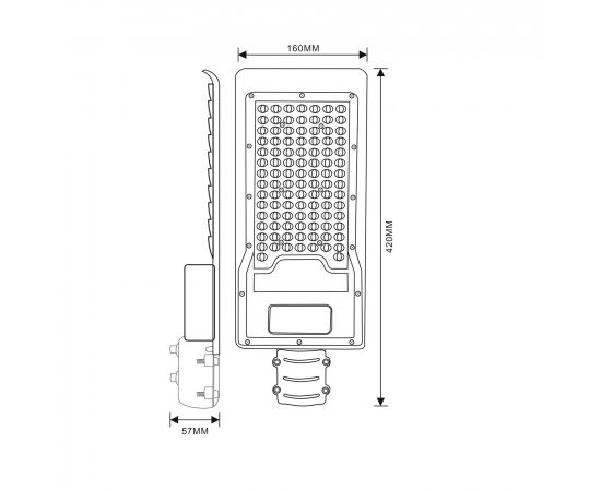 845140 - ЭРА св-к св/д уличн. консоль SPP-502, 80W (8400lm) 5000K 6K IP65 полный раструб 51831 (1)