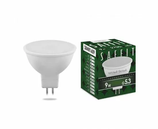 619364 - Saffit лампа MR16 GU5.3 220V 9W(810lm) 2700K 2K матовая 50x48 SBMR1609 55084 (1)