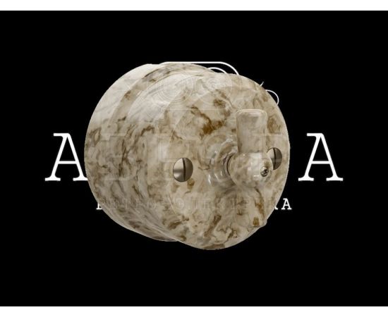 846825 - МЕЗОНИНЪ Аврора выкл. ОУ перекрест. поворот. (1 кл) 10А МРАМОР фарфор GE70406-19 (1)