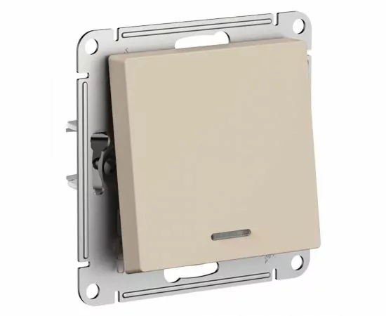 852281 - Systeme Electric AtlasDesign мех. выкл. СУ 1кл. песочный (пл.осн., инд.) ATN001213 (5!) (1)