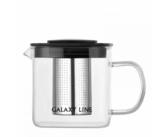 855947 - Чайник заварочный 600мл, GL 9358 стекло/пластик, фильтр нерж сталь Galaxy LINE (1)