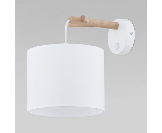 855118 - TK Lighting св-к настенный 60 Вт 200х280х300 дерево белый/светлое дерево Albero 6552 a059256 (1)