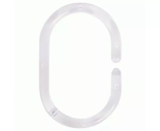 858684 - Кольца для штор в ванную прозрачные,пластиковые,овальные,12 шт,103955/ Рыжий кот (1)
