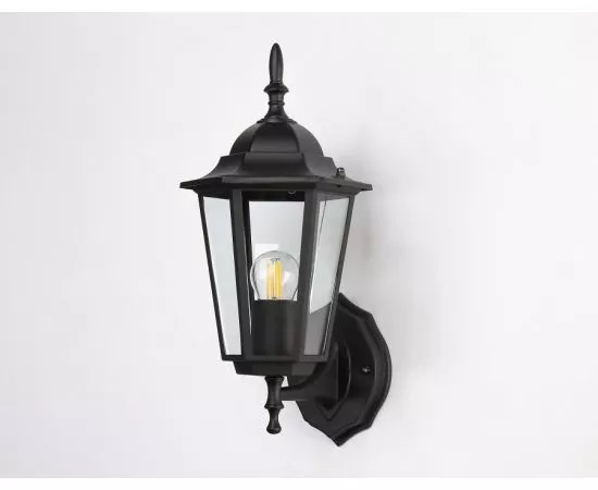 859600 - Ambrella св-к уличный/садовый бра 40W E27 ST2010 BK/CL черный/прозрачный IP54 360x150x210 (1)