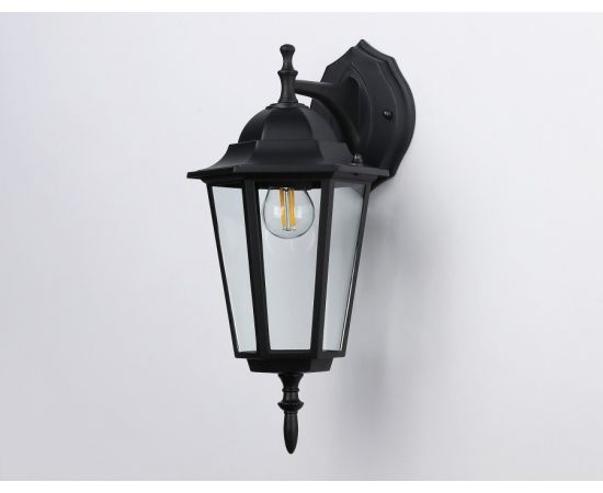 859602 - Ambrella св-к уличный/садовый бра 40W E27 ST2018 BK/CL черный/прозрачный IP54 360x150x210 (1)