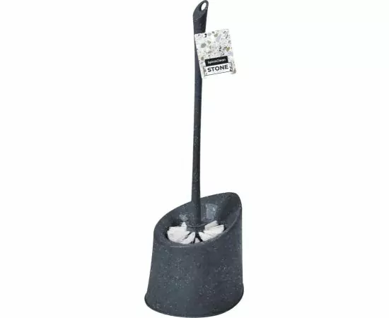 855887 - Ерш туалетный пластик(Комплект WC) Stone темный камень,SC340711026/Spin&Clean (1)