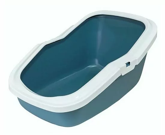 860335 - Туалет для кошек с бортиками SAVIC ASEO (56*39*27,5см) голубой камень 84786 (1)