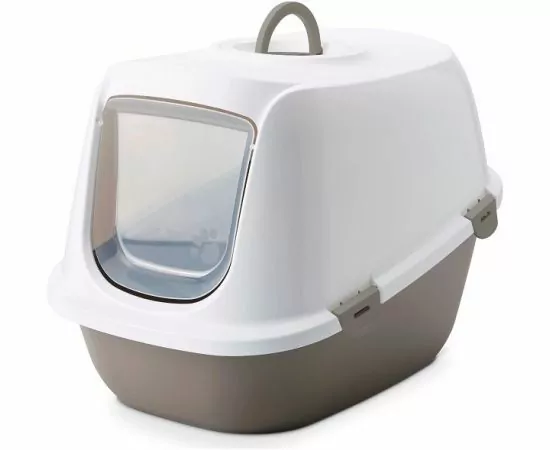 860385 - Туалет для кошек закрытый с фильтром SAVIC LEO XL (64*46*45см) бело-коричневый 84792 (1)