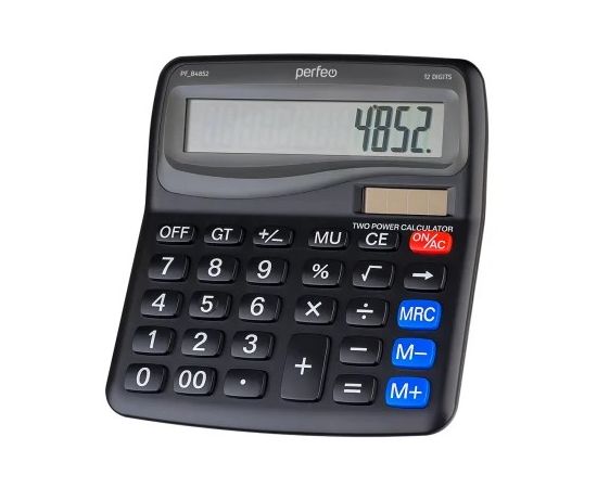 862939 - Perfeo калькулятор PF_B4852, бухгалтерский, 12-разр., черный (1)