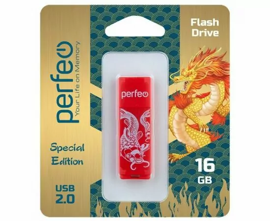 771276 - Флэш-диск USB 16GB Perfeo C04 Red Koi Fish (1)