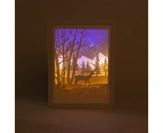 872609 - Св-к ночник Night Forest, тепл.бел.+голуб.,12LED, 155x50x210мм ААx3шт (не в комп) 4,5V, Funray (1)