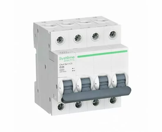 853887 - Systeme electric City9 Автоматический выкл. 4P 25А 4,5кА х-ка C C9F34425 (3!) (1)