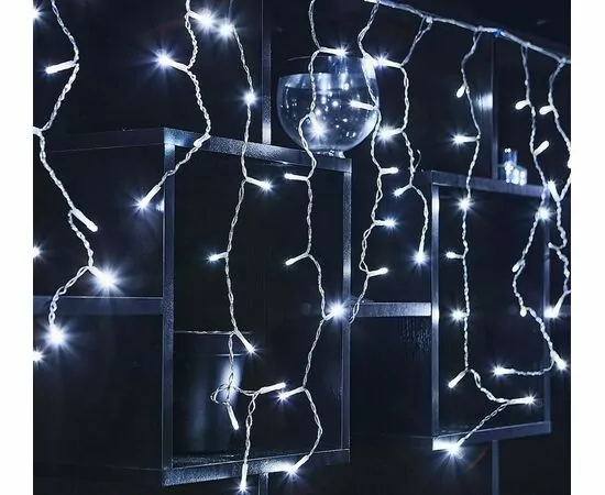 868155 - Uniel Гирлянда-бахрома ул. св/д мерцание 10м 480 LED провод прозрач ULD-B10005-480/TTK WHITE IP44 (1)