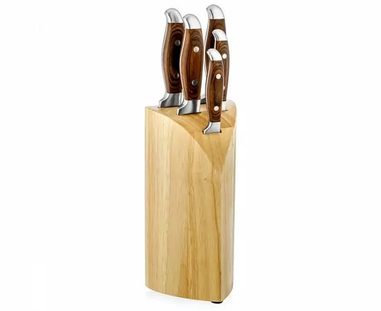 870172 - Набор ножей Robuste Vensal 2000VS 5 ножей на подставке, нерж сталь 3Cr13, ручка пресс дерево (1)
