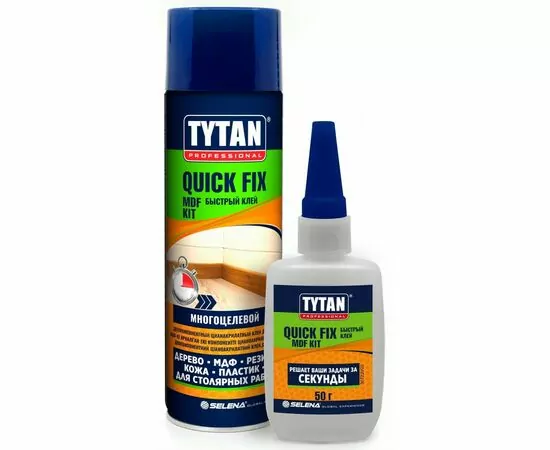 870406 - Tytan (Титан) Professional клей цианакрилатный д/МДФ 200мл (50гр) прозр. 2-х компонент. арт.19228 (1)