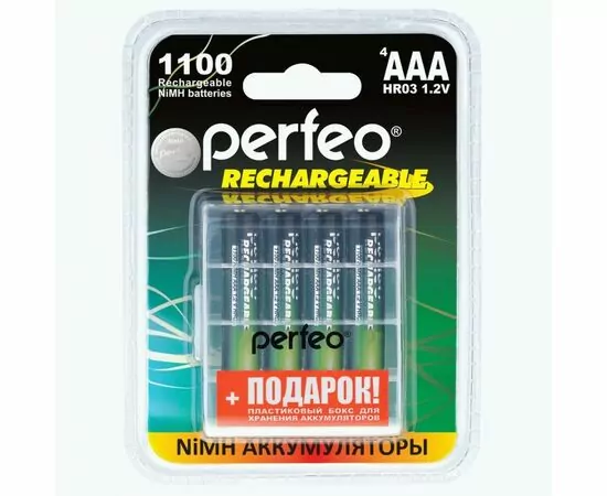 870480 - Ак-р Perfeo AAA1100mAh/4BL+BOX Пластик PF AAA1100/4BL+BOX PL (1)