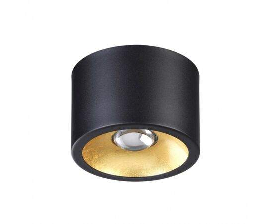 871096 - ODEON LIGHT 6669/1CL HIGHTECH ODL19 255 черн с зол.фольгир. накл.св-к LED GU10 1x7W GLASGOW (1)