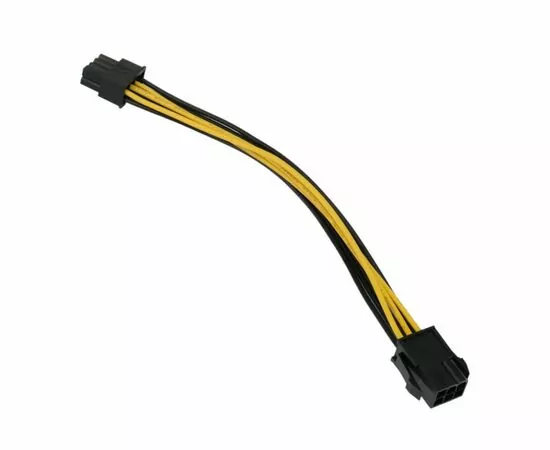 867207 - Кабель питания PCIe Cablexpert, PCIe 6pin(M)/PCIe 8pin(F), медный проводник, 20см (1)