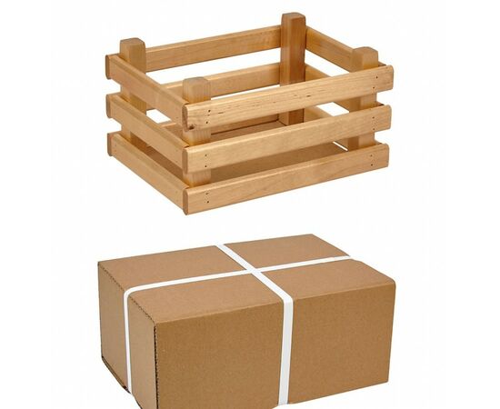 867379 - Ящик деревянный для хранения Polini Home Basket, 23х17х12 см, лакированный (мест 1) (1)