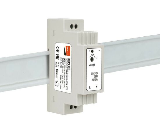 865521 - Jazzway Драйвер BSPS DR 15w 12/24V 1.25A/0.625A IP20 DIN-рейку 12V/24V .5046191 (1)