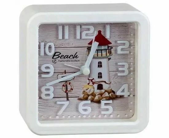 864012 - Perfeo Quartz часы-будильник PF-TC-009, круглые диам. 15,3 см, подвес на стену, маяк (1)