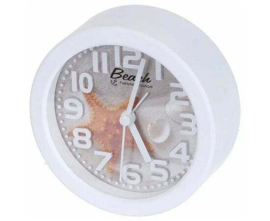 864023 - Perfeo Quartz часы-будильник PF-TC-013, круглые диам. 10,5 см, звезда (1)