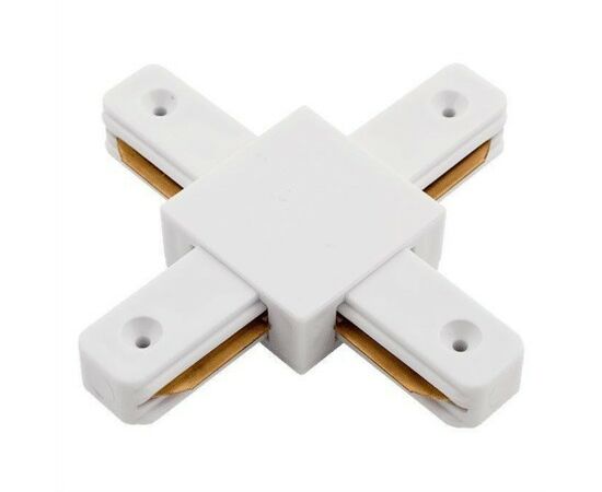 864139 - LEEK коннектор X-образный для 1-фаз.шинопровода белый 94x94x17 LE062311-009 (1)