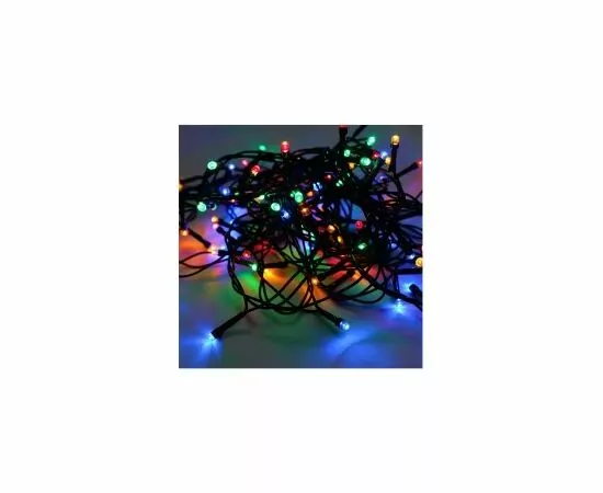 874279 - LEEK Гирлянда-нить св/д 100LED RGB, 8 реж.,10м, зелен.провод с вилкой IP20 XMAS 02 (1)