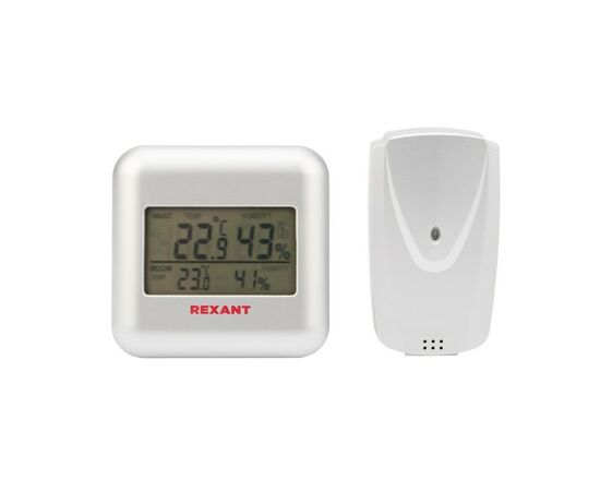 879590 - Термометр электронный S3341BF, часы, беспроводной датчик REXANT 70-0596 (1)