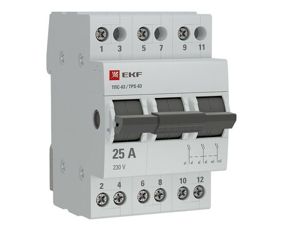 871455 - EKF PROxima переключатель трехпозиционный (рубильник) 3P 25А AC TPS325 (1)