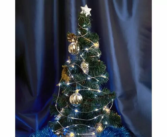 876767 - Feron Гирлянда Роса 200LED 2700К, 20м, IP20,  прозрачный шнур 3м, контроллер CL579 48622 (1)