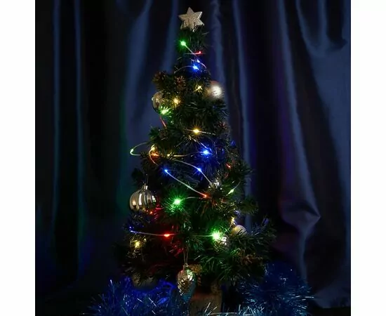 876769 - Feron Гирлянда Роса 200LED мультиколор, 20м, IP20,  прозрачный шнур 3м, контроллер CL579 48624 (1)