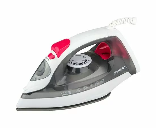 864902 - Утюг HomeStar HS-4012, 1,8кВт, керам.подошва, пар, спрей, паровой удар, самоочистка, серый 105544 (1)