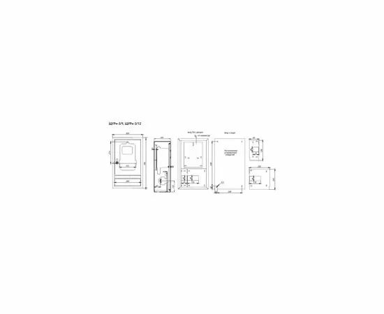 424635 - EKF PROxima щит учетно-распред. метал. ЩУРН 3/12 навесной с окном IP31 (500х300х160) mb23-3/12 (13)