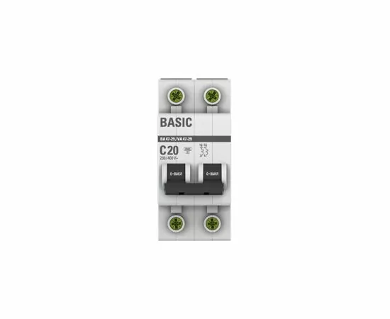 457570 - EKF Basic автоматический выкл. ВА47-29 2P 20А хар-ка C 4,5кА mcb4729-2-20C (3)