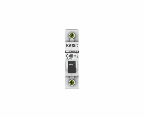 457564 - EKF Basic автоматический выкл. ВА47-29 1P 40А хар-ка C 4,5кА mcb4729-1-40C (3)